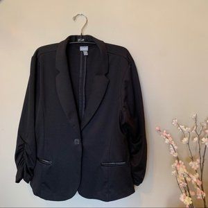 Vanity Black Stretchy Knit Blazer Size 2XL